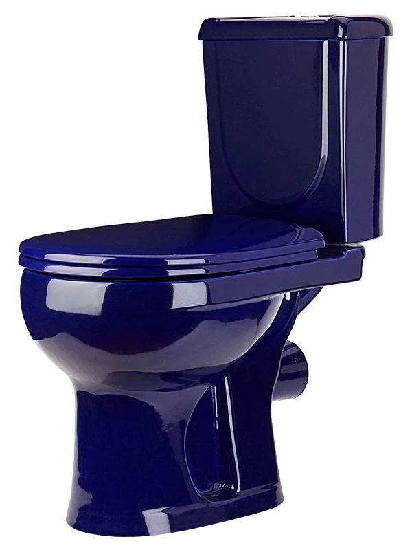 Унитаз Оскольская Керамика Ирида Синий Горизонтальный Выпуск