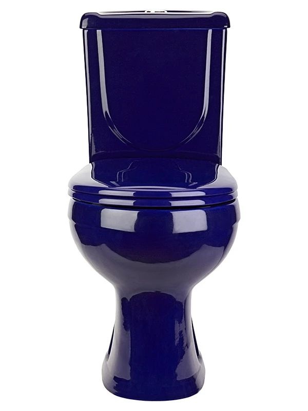 Унитаз Оскольская Керамика Ирида Синий Горизонтальный Выпуск