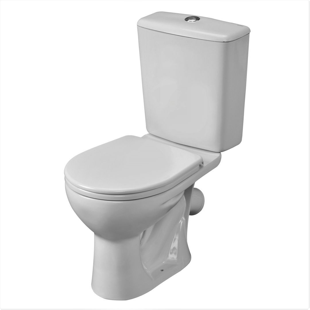 Унитаз-компакт Santeri Орион Тарельчатый Белый Косой Выпуск