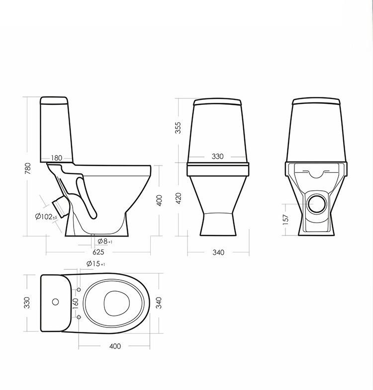 Унитаз Sanita Лада Стандарт Косой Выпуск