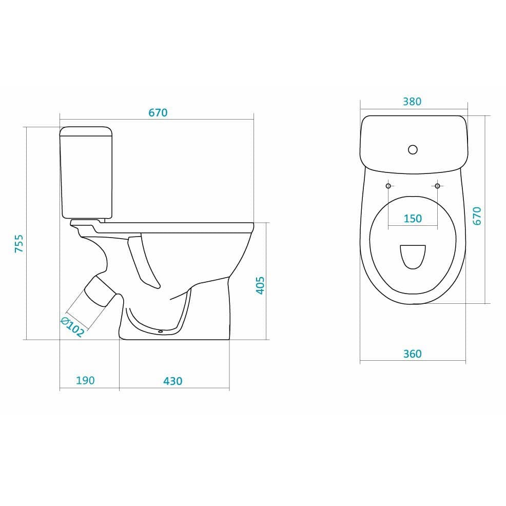 Унитаз Сантек Бореаль Косой Выпуск