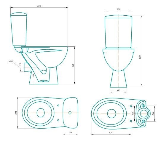 Унитаз-компакт Унитаз-компакт Фобос HOME De Luxe Выпуск Прямой