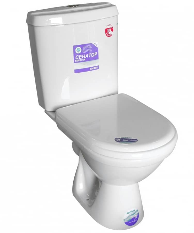 Унитаз Сантек Сенатор-Люкс Горизонтальный Выпуск