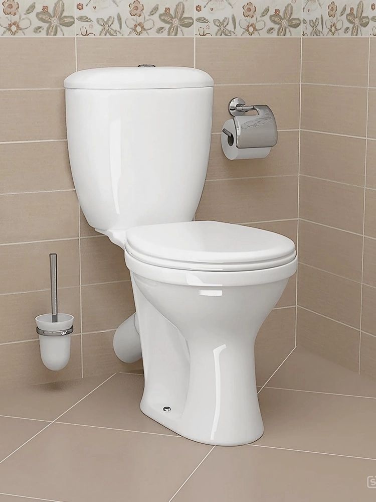 Унитаз-компакт Santeri Виктория Белый Тарельчатый Косой Выпуск