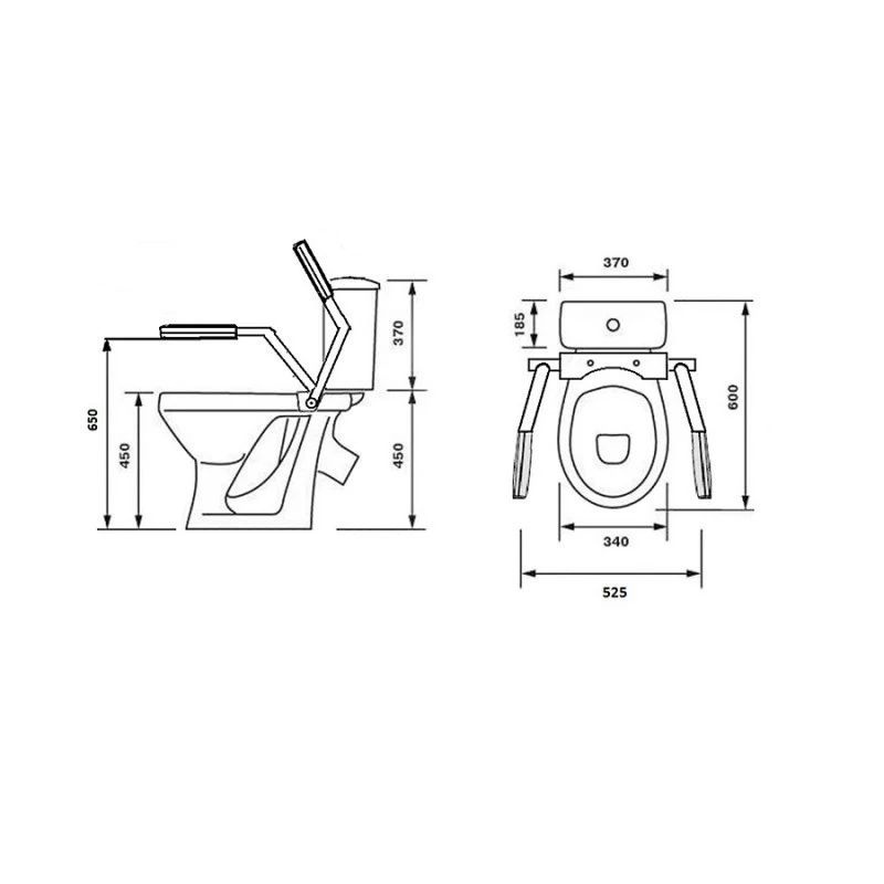 Унитаз Оскольская Керамика Персона Премиум Косой Выпуск Высокая чаша