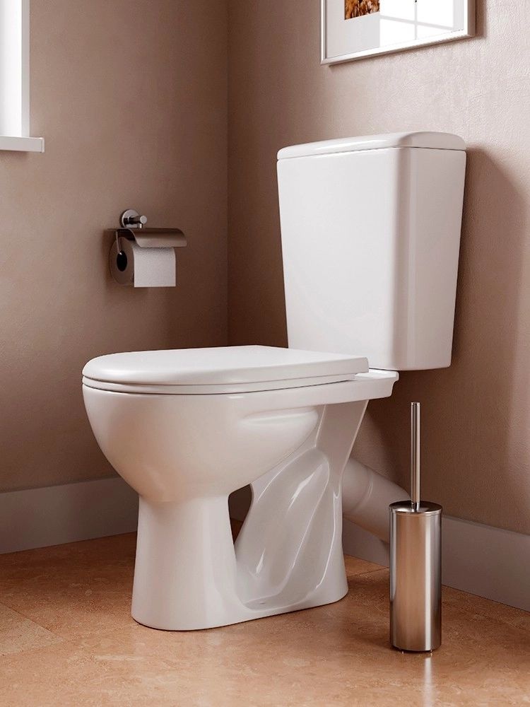 Унитаз-компакт Santeri Орион Тарельчатый Белый Косой Выпуск