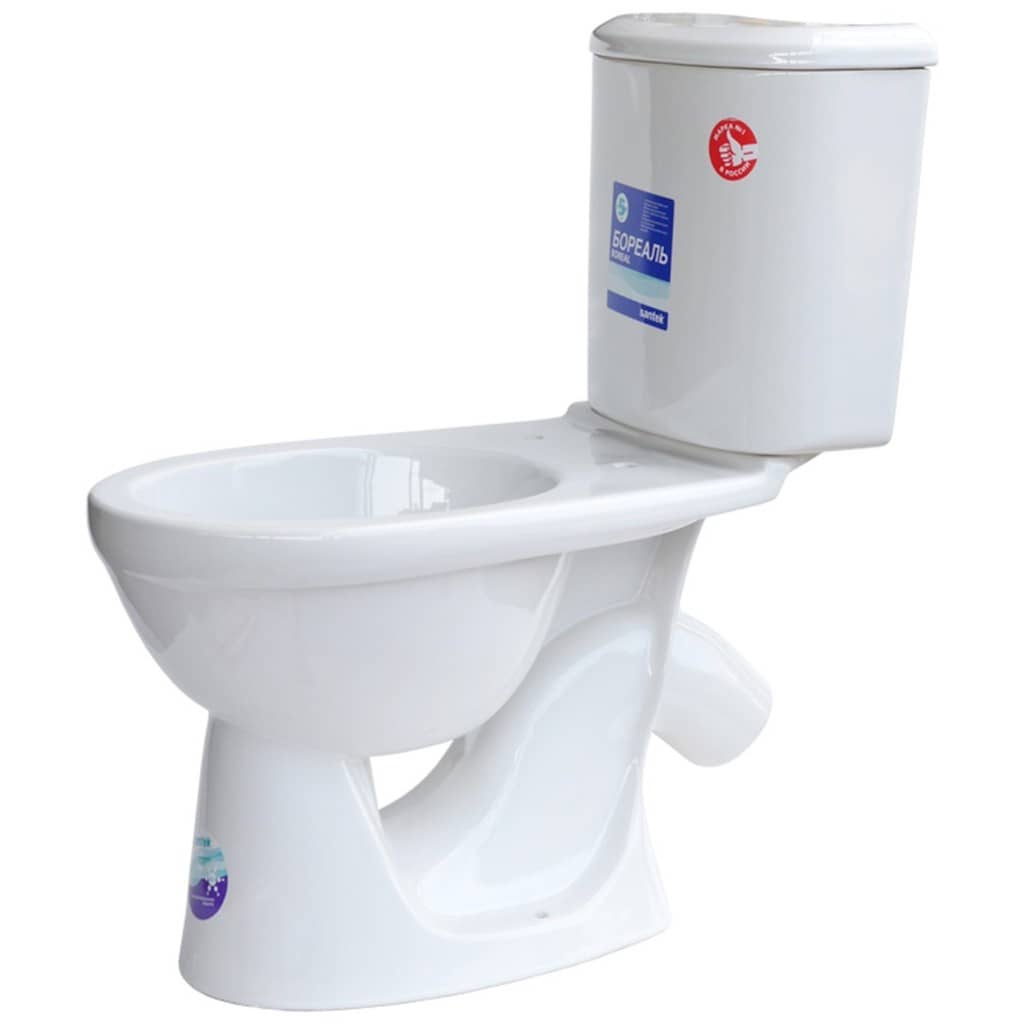 Унитаз Сантек Бореаль Косой Выпуск Тарельчатый