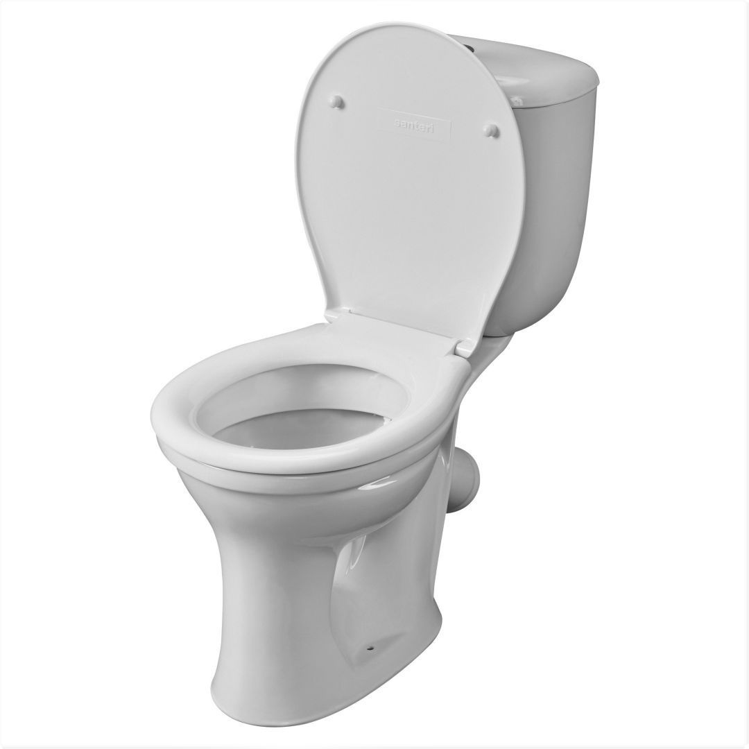 Унитаз-компакт Santeri Виктория Белый Тарельчатый Косой Выпуск