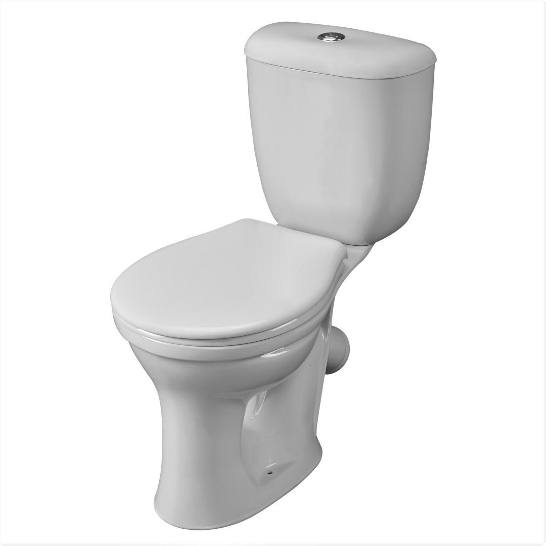 Унитаз-компакт Santeri Виктория Белый Тарельчатый Косой Выпуск