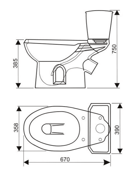 Унитаз Оскольская Керамика Эллиса Красный Косой Выпуск