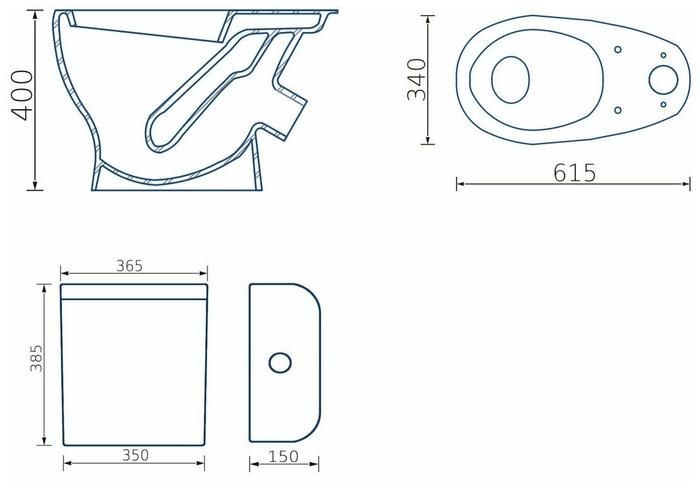 Унитаз-компакт Луна-1 Выпуск Косой