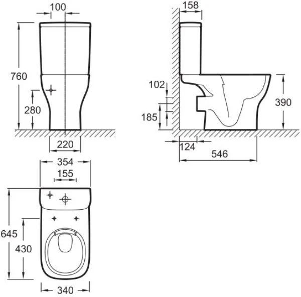 Унитаз Jacob Delafon Struktura микролифт безободковый