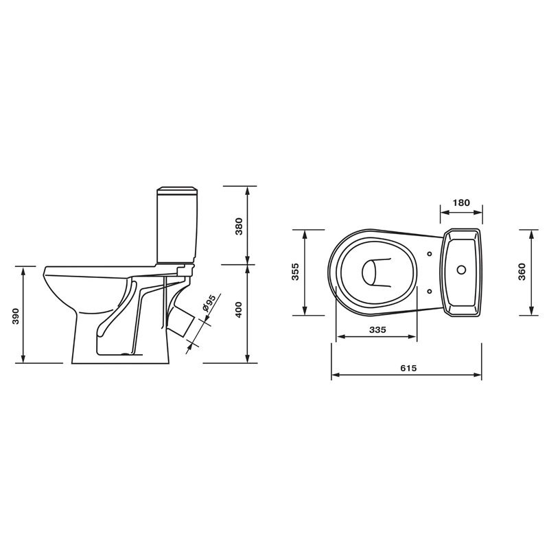 Унитаз Оскольская Керамика Элиса Оптима Стандарт