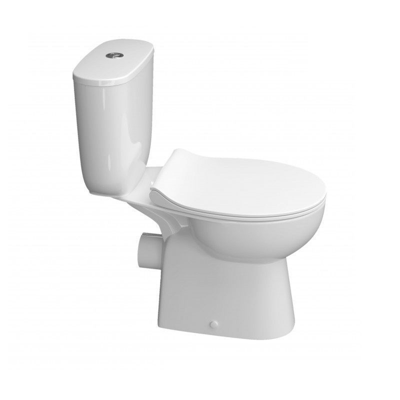 Унитаз Керамин Гольф Безободковый Горизонтальный Выпуск