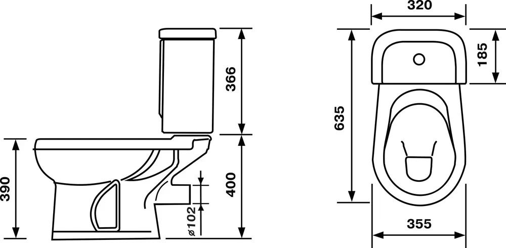 Унитаз Оскольская Керамика Ирида Красный Горизонтальный Выпуск
