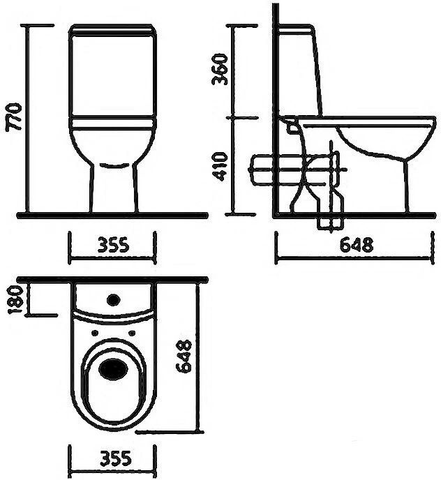 Унитаз Sanita Next SL DM Горизонтальный Выпуск