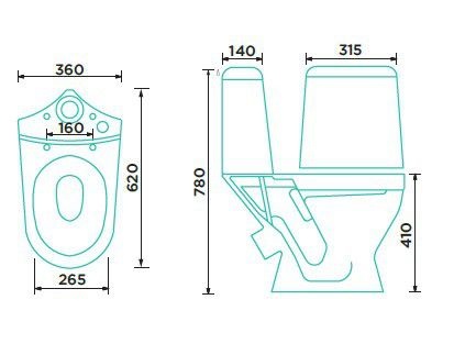 Унитаз-компакт Восход HOME De Luxe W101 Выпуск Косой