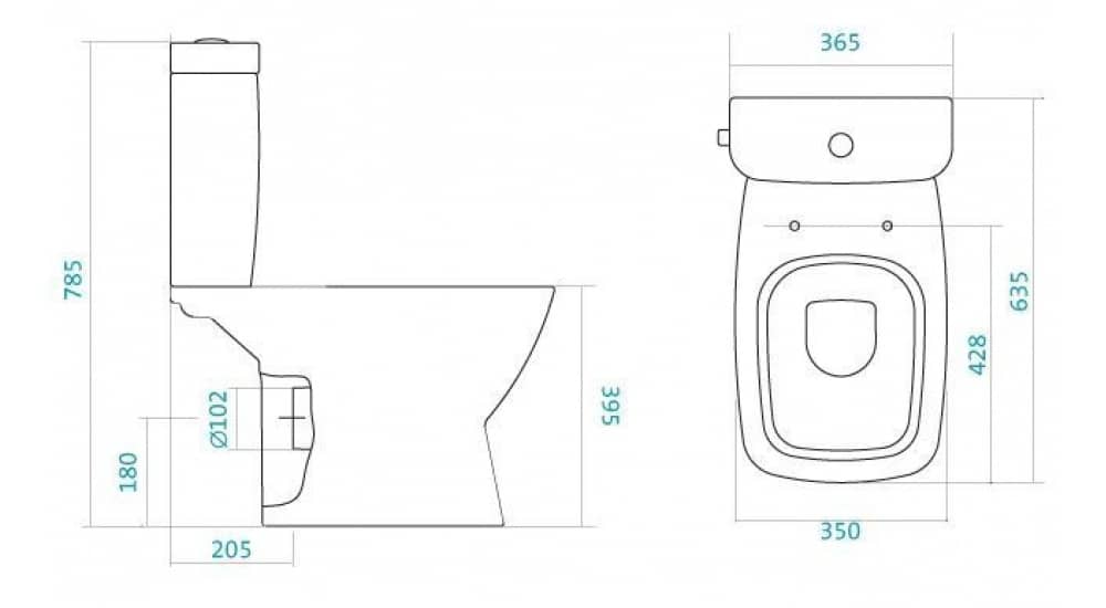 Унитаз Сантек Нео Горизонтальный Выпуск