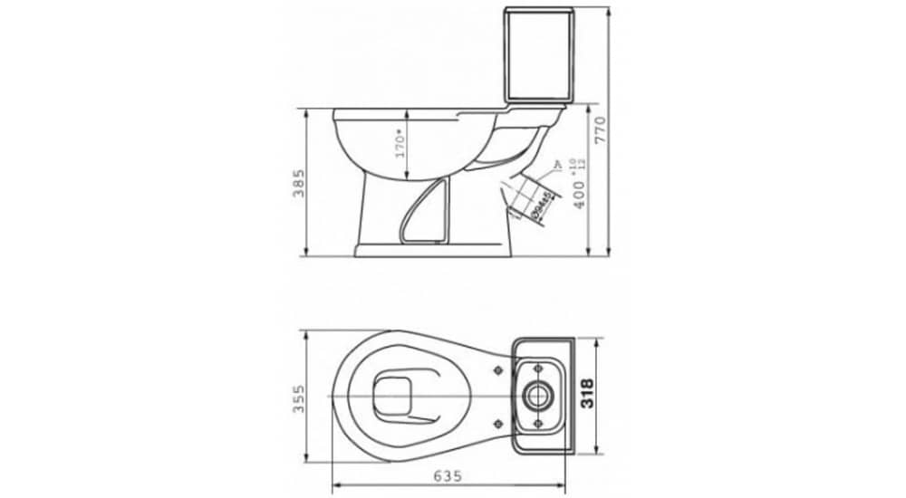 Унитаз Оскольская Керамика Дора Зеленый Косой Выпуск