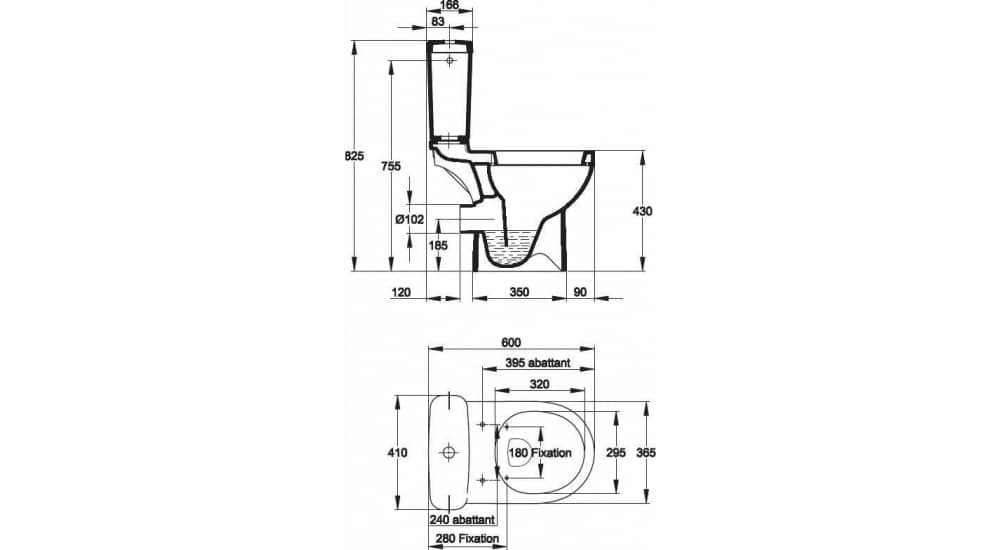 Унитаз Jacob Delafon Odeon Up Горизонтальный Выпуск