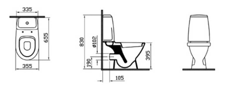 Унитаз Vitra Grand Горизонтальный Выпуск