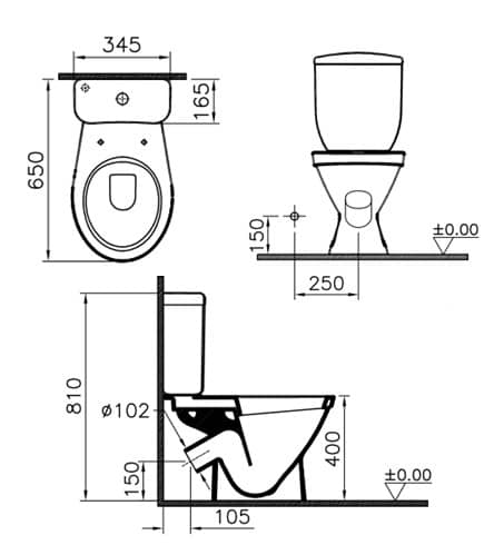 Унитаз Vitra Eco Line Косой Выпуск