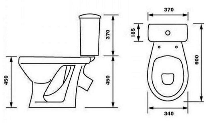 Унитаз Оскольская Керамика Персона Комфорт Косой Выпуск Высокая чаша