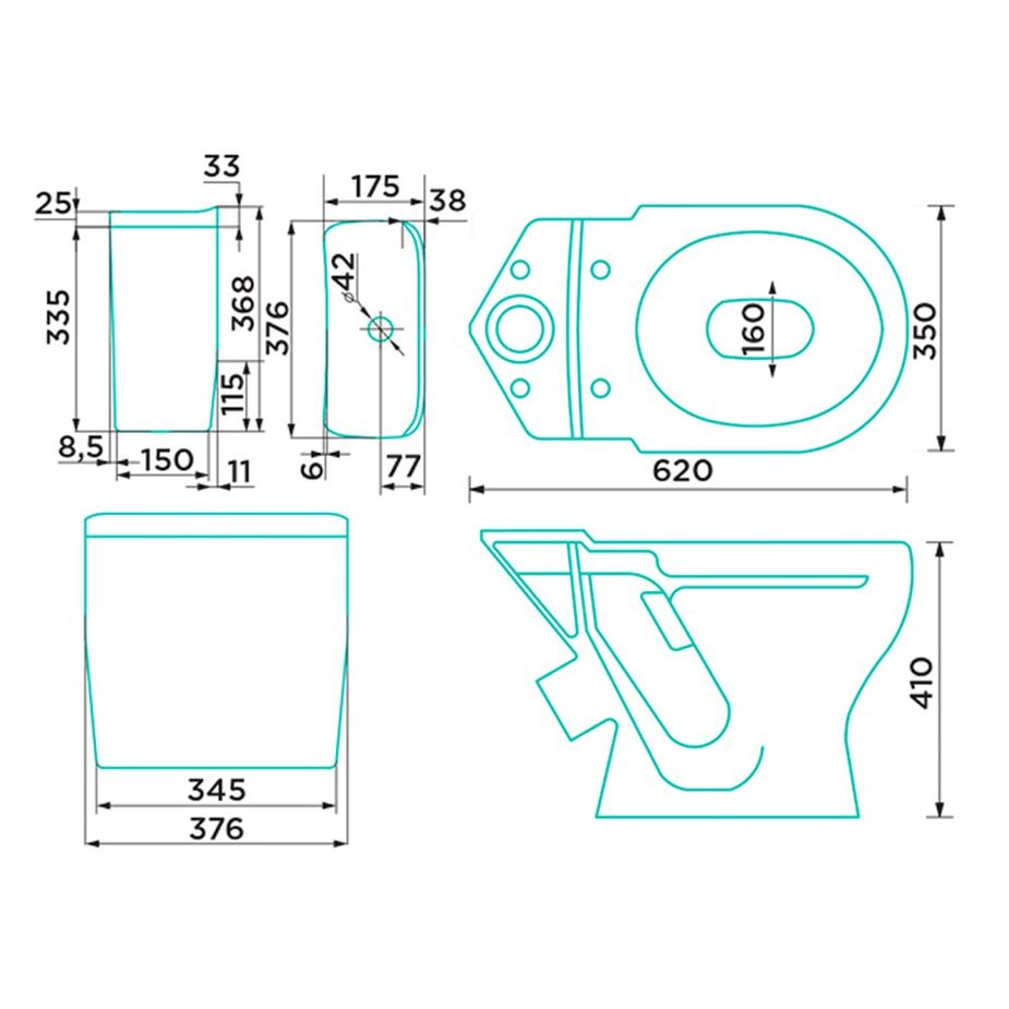 Унитаз-компакт Проксима HOME De Luxe Косой Выпуск