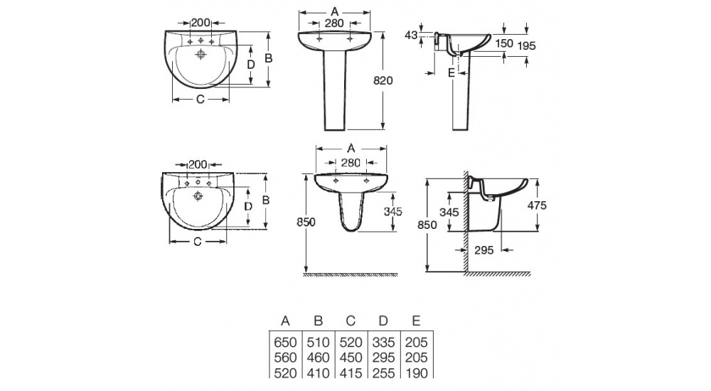 Раковина Roca Victoria 60 С Пьедесталом