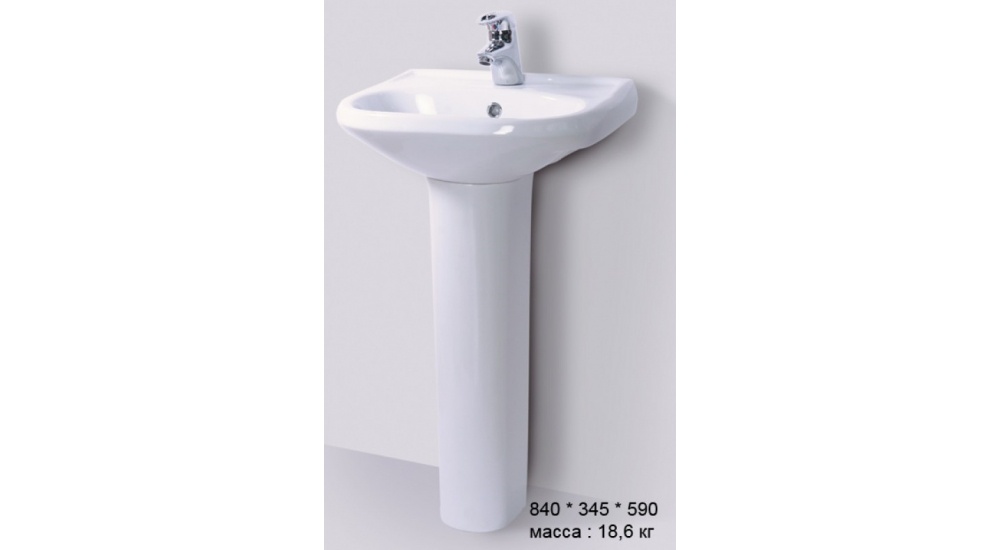 Раковина Sanita Комфорт 48 С Пьедесталом