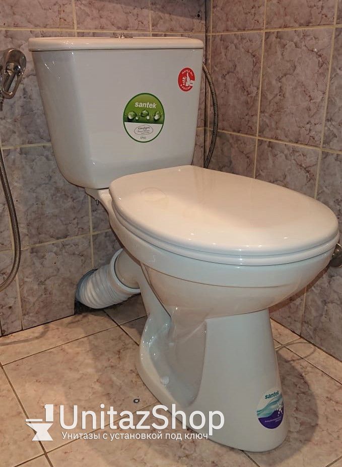 Унитаз Сантек Бриз Косой Выпуск