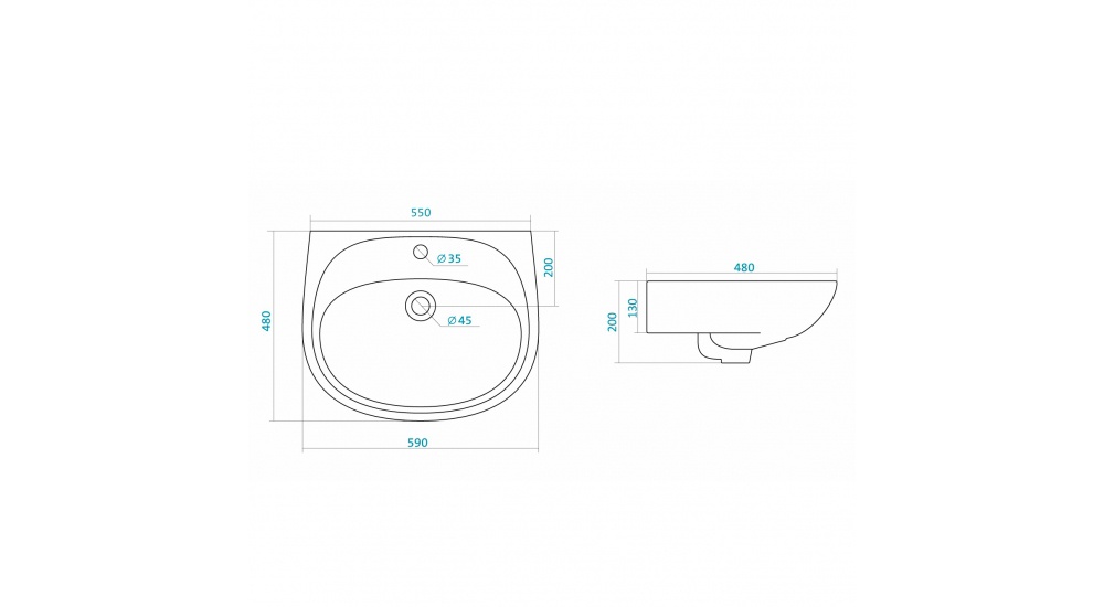 Раковина Сантек Анимо 60 С Пьедесталом