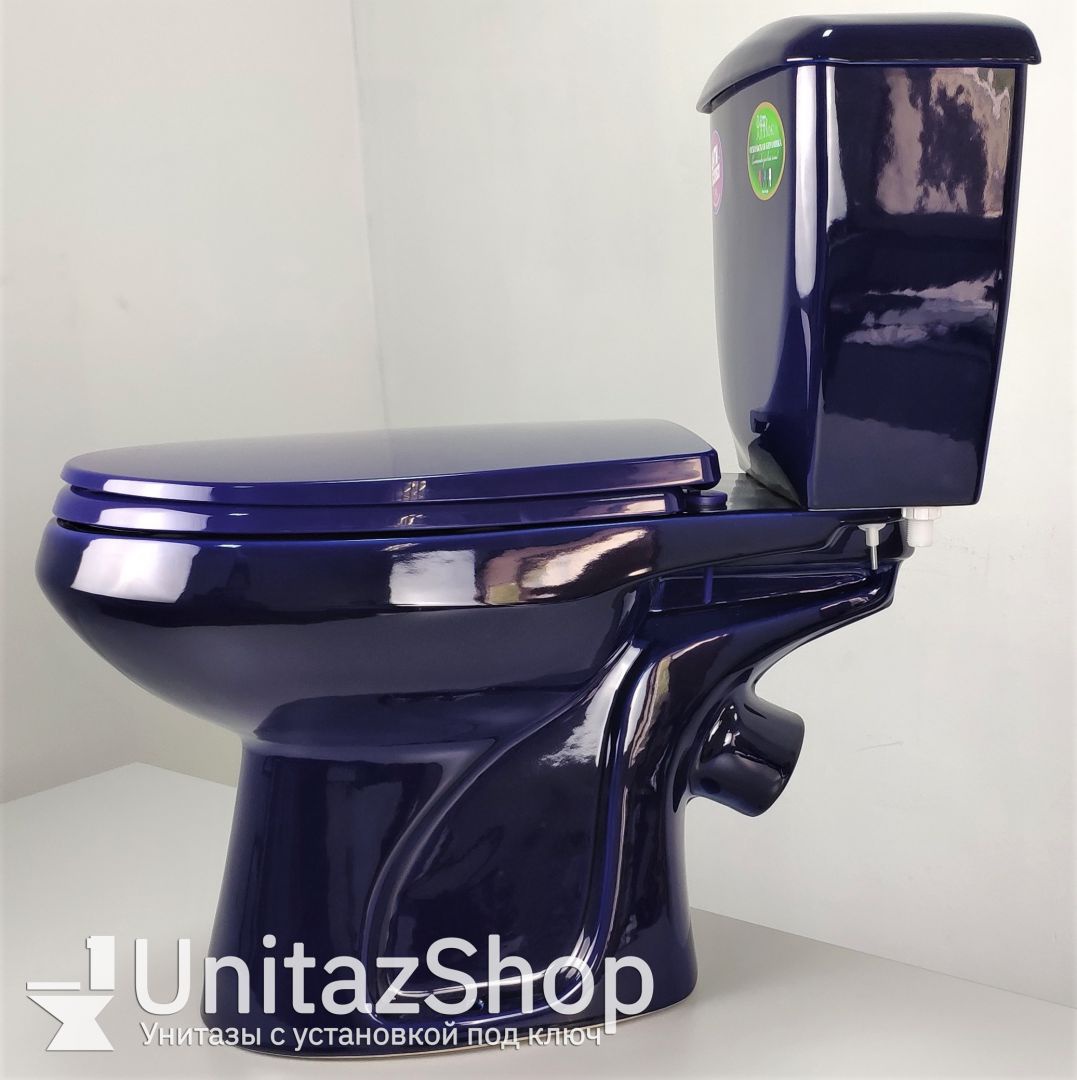 Унитаз Оскольская Керамика Эллиса Синий Косой Выпуск