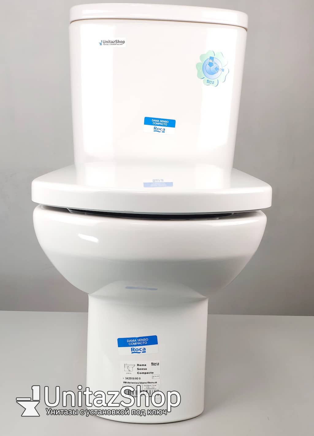 Унитаз Roca Dama Senso Горизонтальный Выпуск