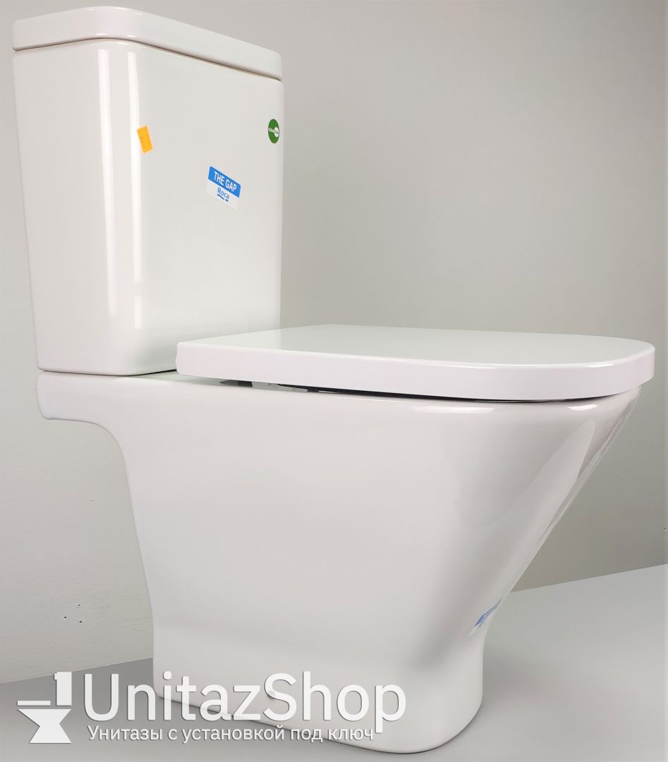 Унитаз Roca Gap Clean Rim Горизонтальный Выпуск Безободковый