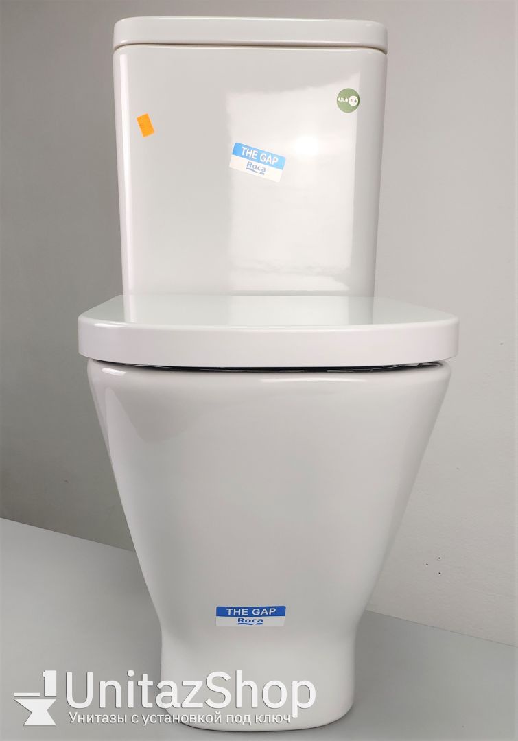 Унитаз Roca Gap Clean Rim Горизонтальный Выпуск Безободковый
