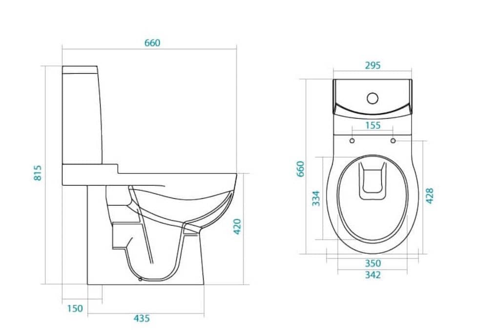 Унитаз Сантек Аллегро Горизонтальный Выпуск