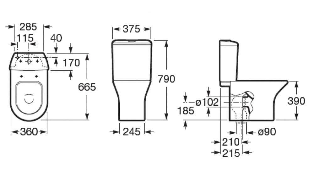 Унитаз Roca Nexo Горизонтальный Выпуск