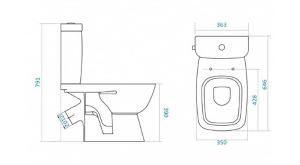 Унитаз Сантек Нео Лайт Косой Выпуск
