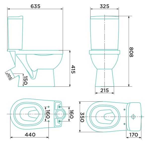 Унитаз-компакт Вента HOME De Luxe Выпуск Косой